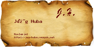 Jég Huba névjegykártya